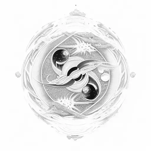 Sunset And Moon Rising Yin Yang