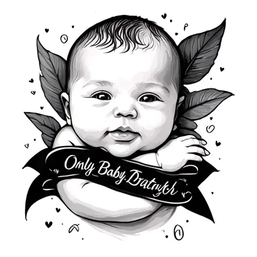 Only Baby Hand And Date With Birth Time