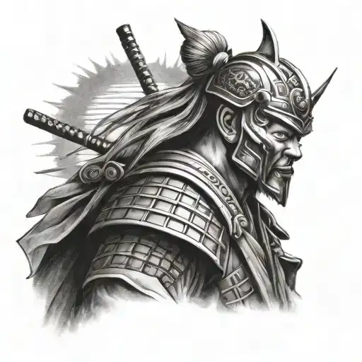 Samurai With Sun