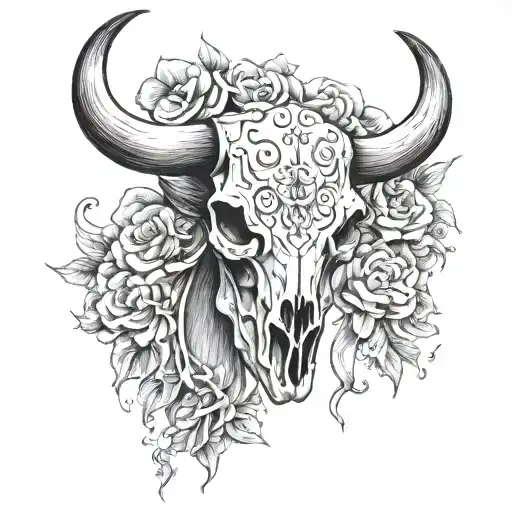Bull Skull Soft Shading
