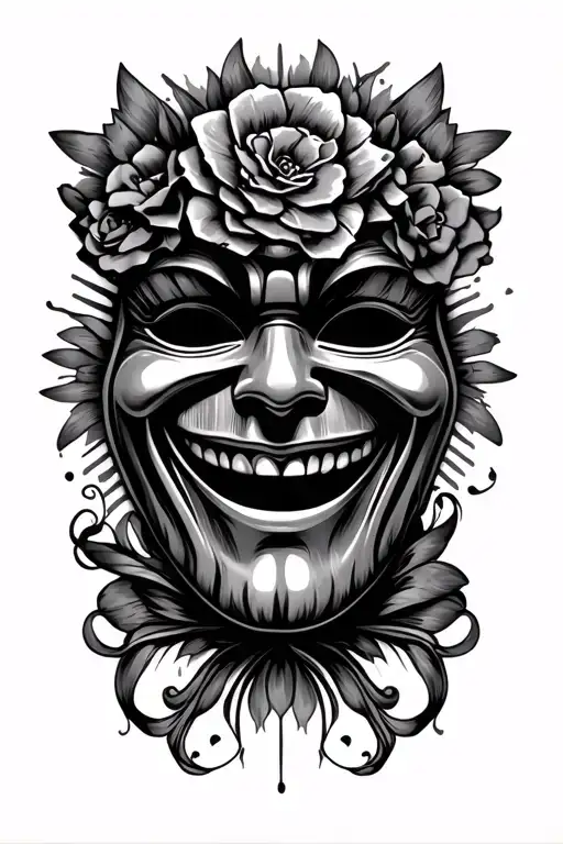 Smile Now Cry Later Masks With A Chicano Background