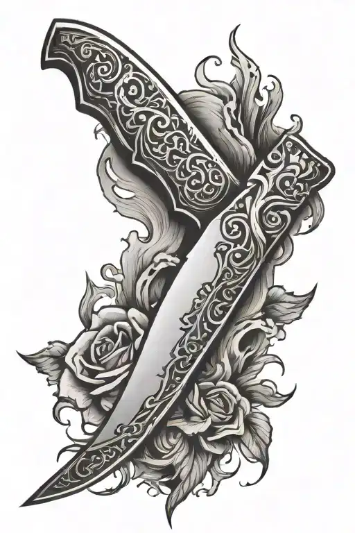 A Broken Kitchen Knife Cutting