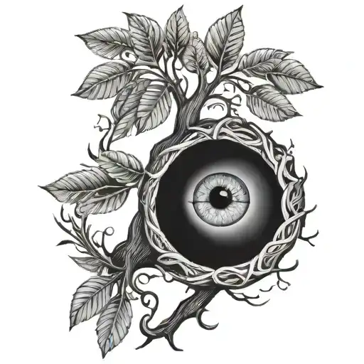 Tree With Leaves With Eye Inside