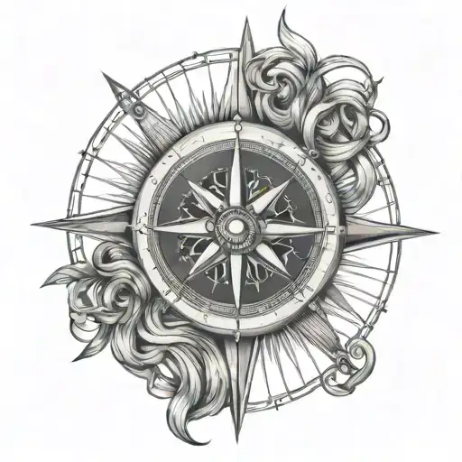 Compass Heart Rope Intertwined