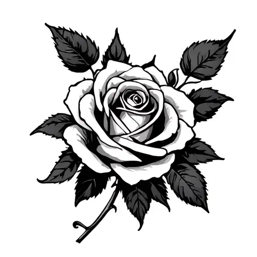 Rose Tattoo Roman Numerals