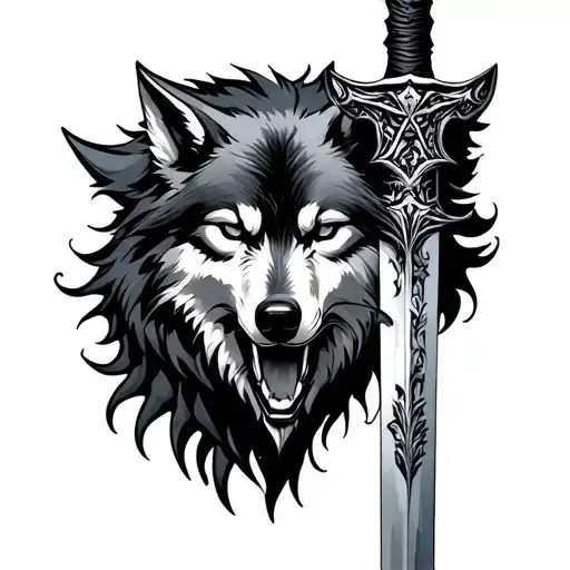 Wolf On A Sword