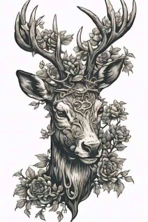 Stag With Tree Horns