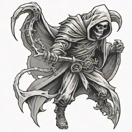 Man Facing Reaper