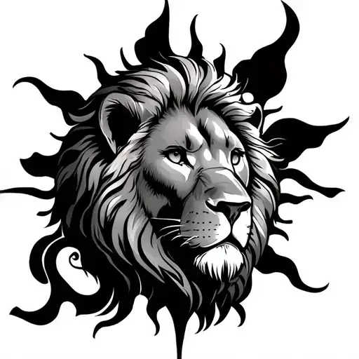 Lion And Sun And Mitra