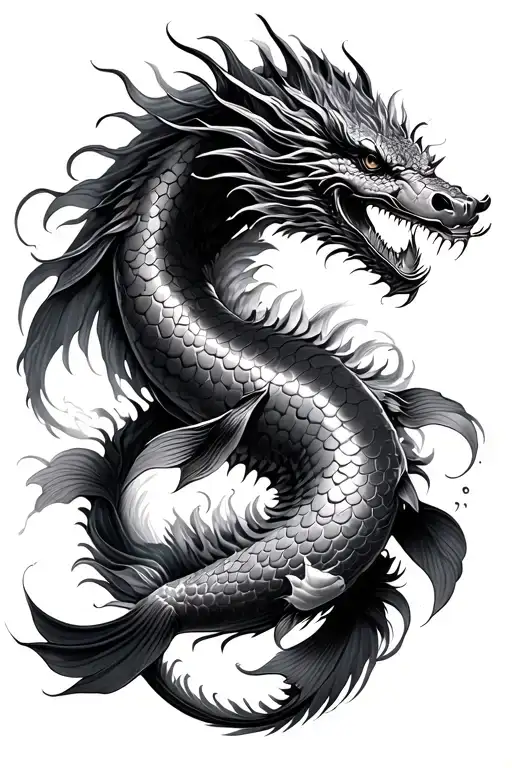 Koi And Dragon Battle