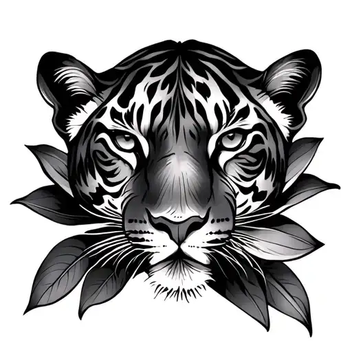 Pumas And Lotus Flower