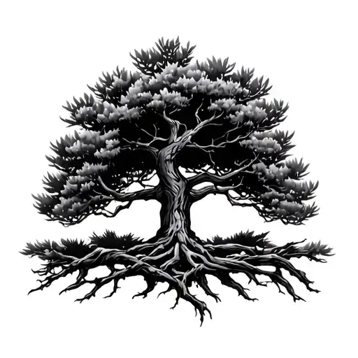 Lebanese Cedar Tree Intertwined