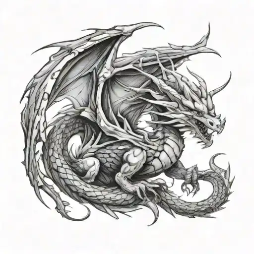 Fantasy Dragon Flying