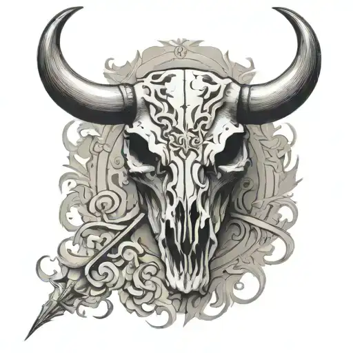 Bull Skull Surrounded