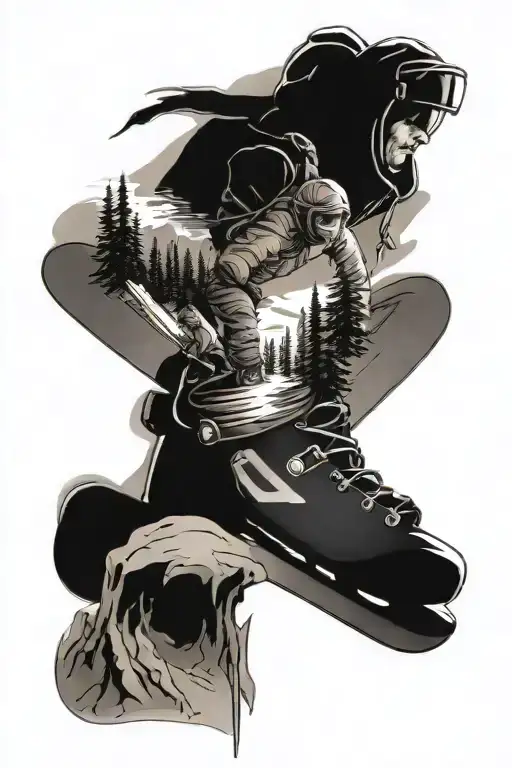 Snowboard And Skii's Nature