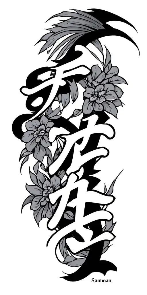 Samoan Design With Word Sheng