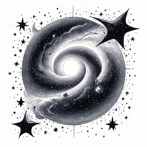 Space Galaxies With Stars And Nebulas