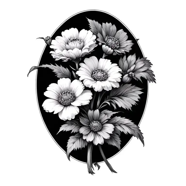 January And June July August Birth Flower With A Cross