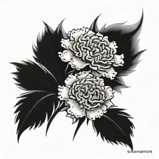 Two Carnations And One Daisy