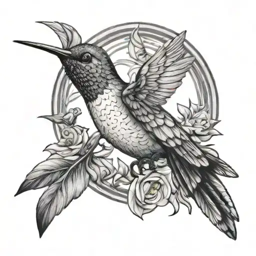 Mail Stamp Hummingbird Sitting