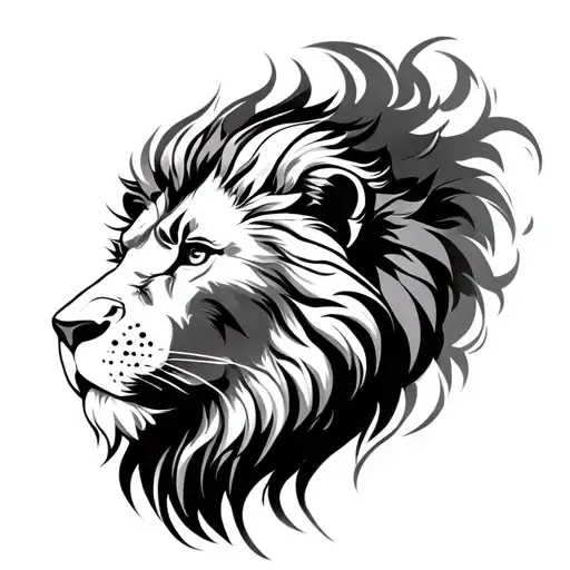Zodiac Sign Leo And Lion Head Emerging