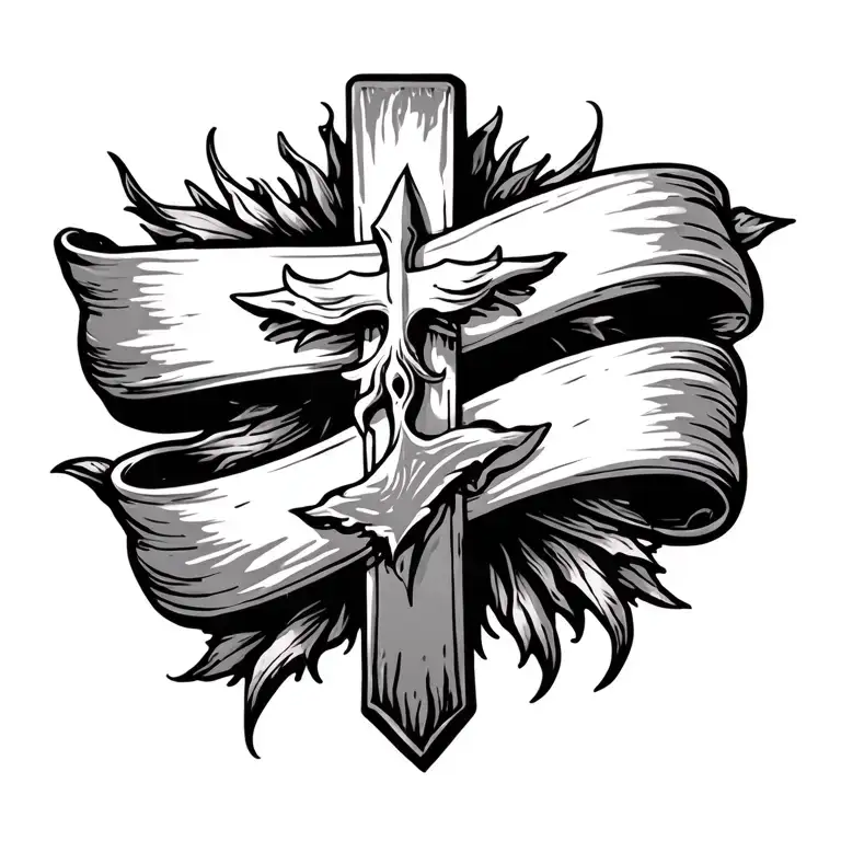 Cross With Banner