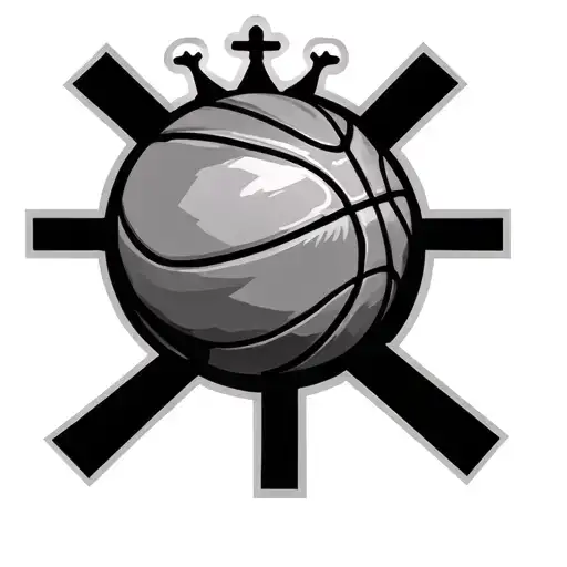 Basketball With Cross And Crown