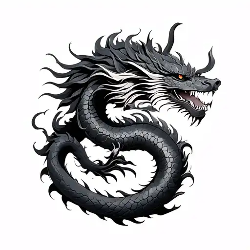 Black Japanese Dragon