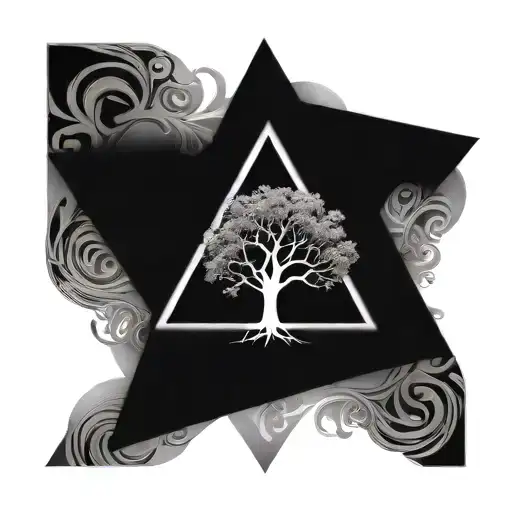 Tree Of Life Triangle At Roots With Acute Angle Down