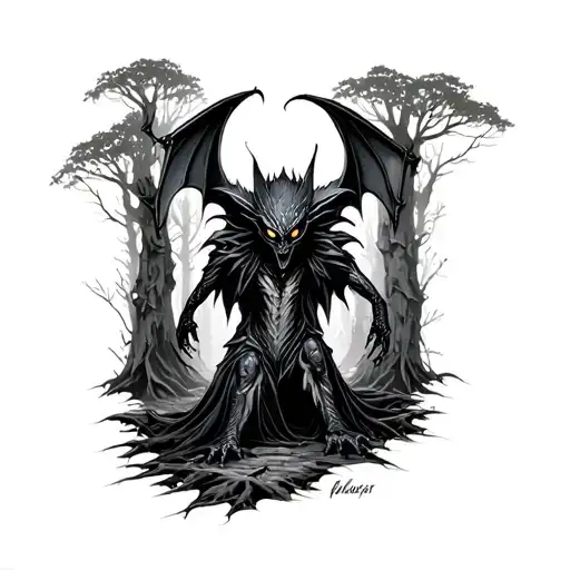 Haunter In A Forest Scene