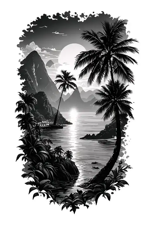 Sunset Rio De Janeiro Landscape