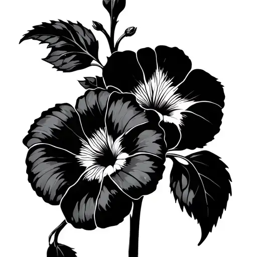 Cross Of A Virgo Sign And A Morning Glory Flower Blooming