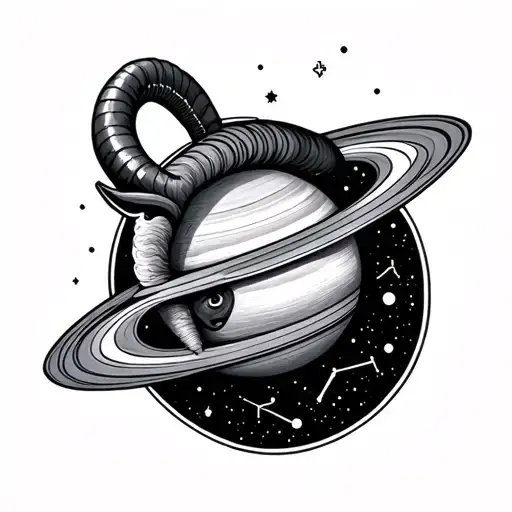 Capricorn Constellation And Saturn