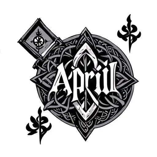 Norse Celtic Campus With April Down The Middle Written In Morse Code