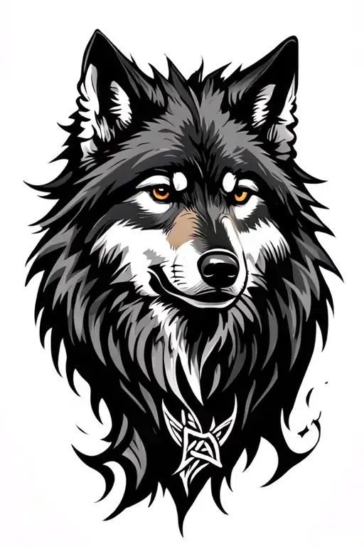 Black Wolf Celtic Viking