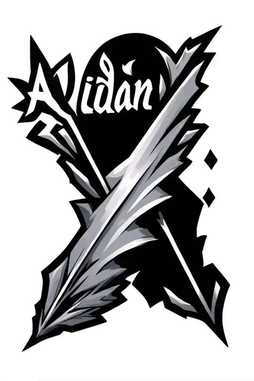 The Name Aidan As An Arrow