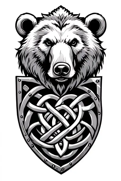 Viking Celtic Shield Knot Bear