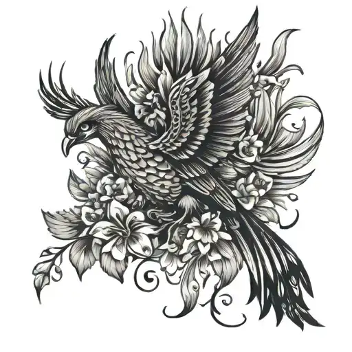 Phoenix With Lilly Of Valley
