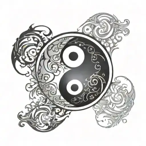 Abstract Yin Yang Symbol