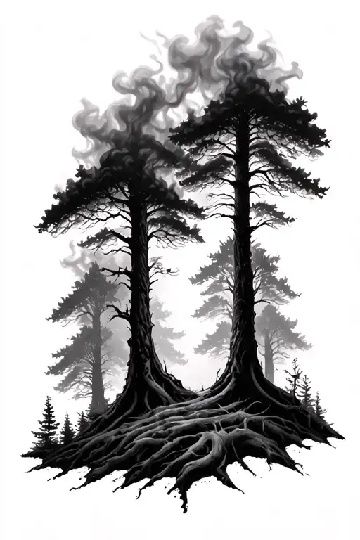 Forest Smoke From Fire