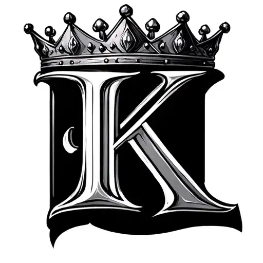 The Letter K With A Crown Above It