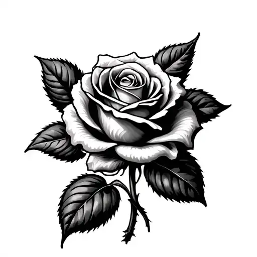 Rose With Leaves No Stem