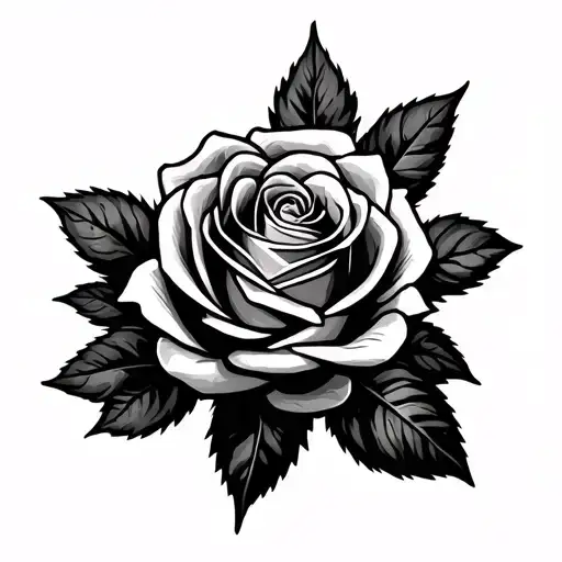 Rose With Leaves No Stem