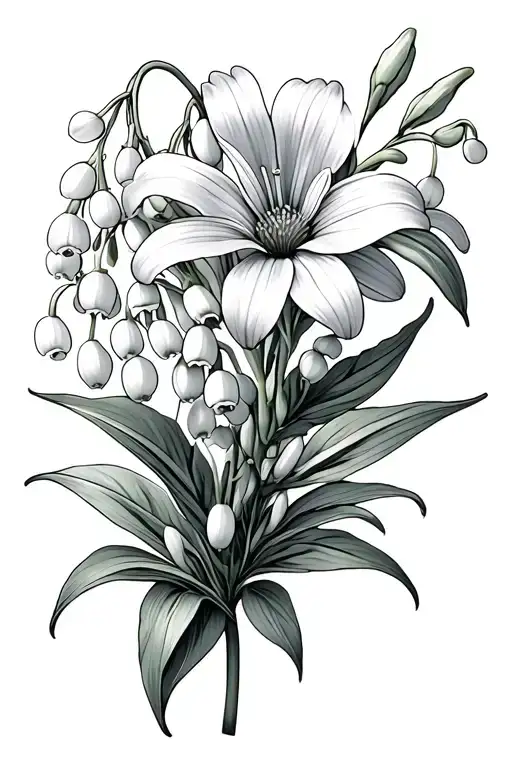 Aster And Lily Of The Valley Flower