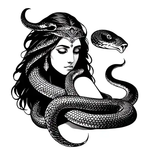Isis Goddess With Snake