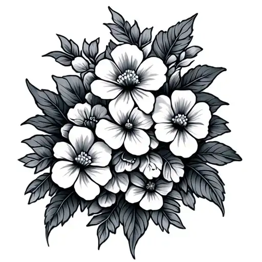 Forget Me Not Flowers And Chinese Old Style