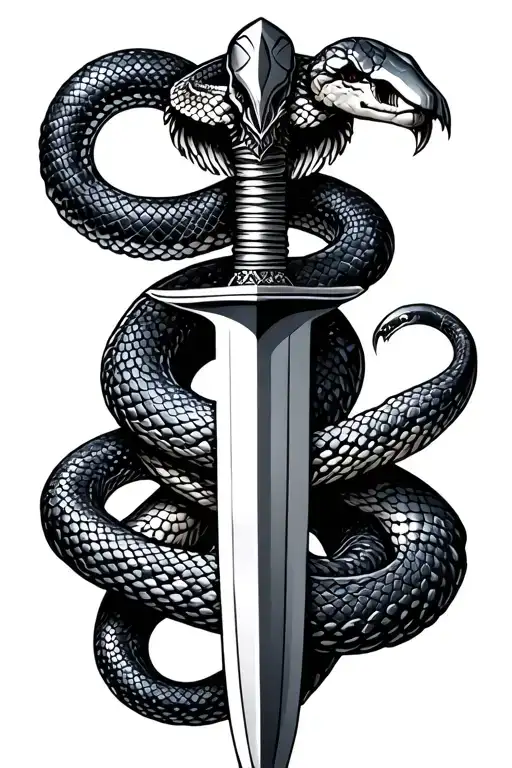 Dagger With Snake Wrapped Round