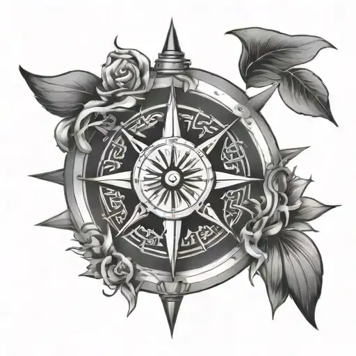 Wind Rose Vector Clock Wheel Of Fortune