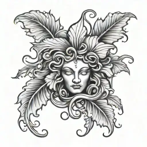 Medusa Hibiscus Flower Surrounded