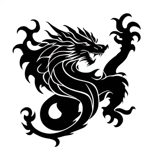 Leo Dragon Aquarius Symbol